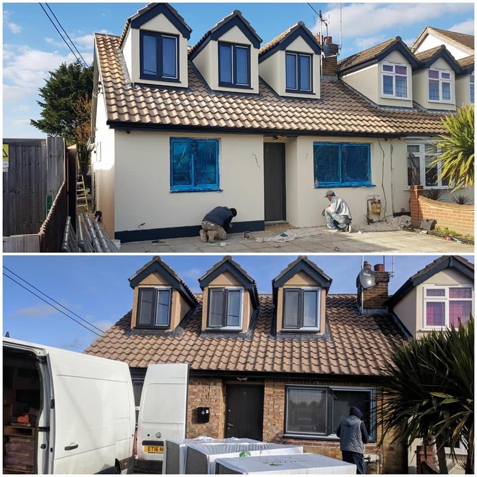 Render and loft dormer before and after